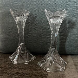 Lenox  Crystal-Glass Candlestick Pair -